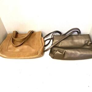 Set Of Vintage Evan Picone Purse And Unbranded Small Bronze Shoulder Bag